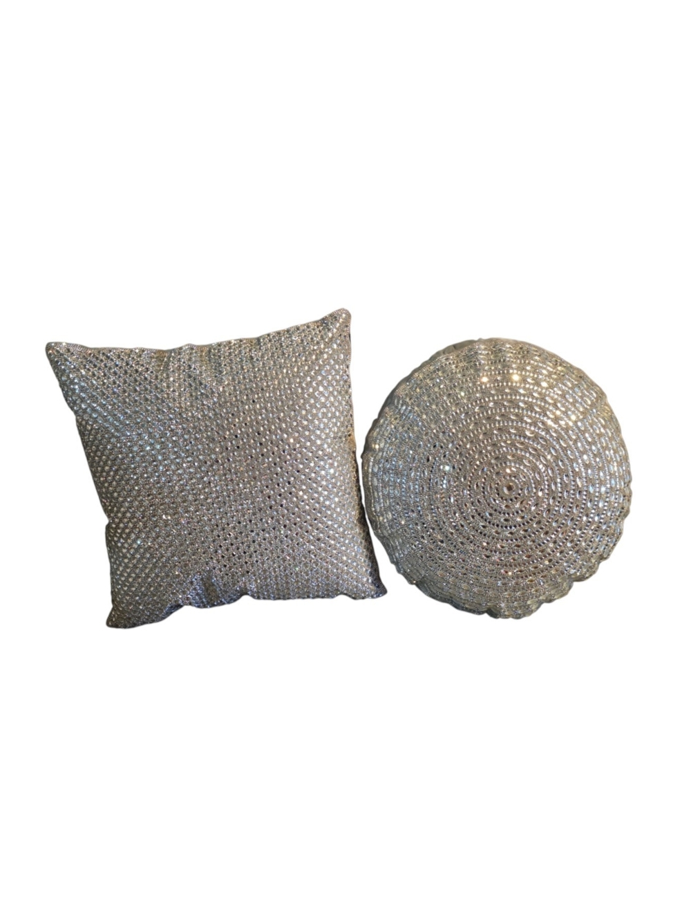 Sequin Decorative Accent Pillow Set - Silver Shine